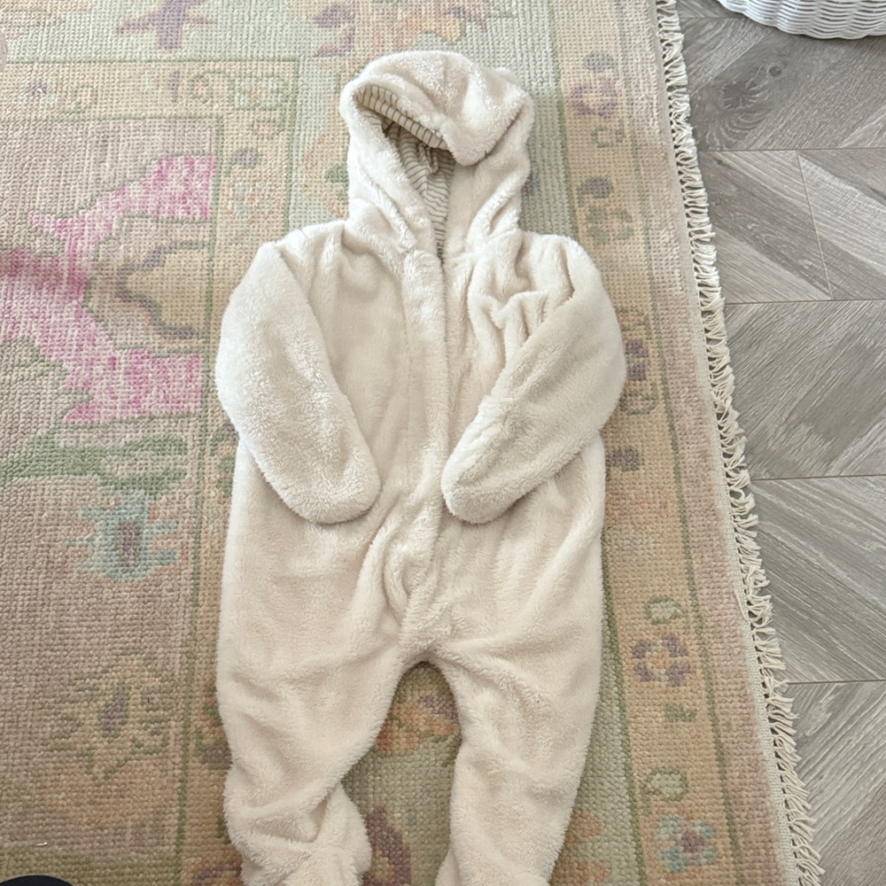 Magnetic Me Soft Cream Kids Footie with bear ears